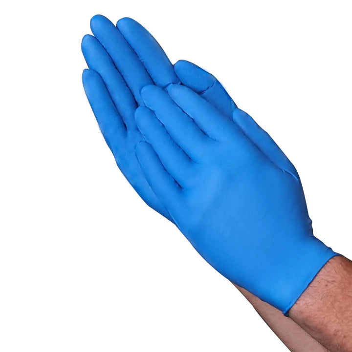 Vanguard A1EA Powder Free 6 mil Blue Nitrile Exam Gloves
