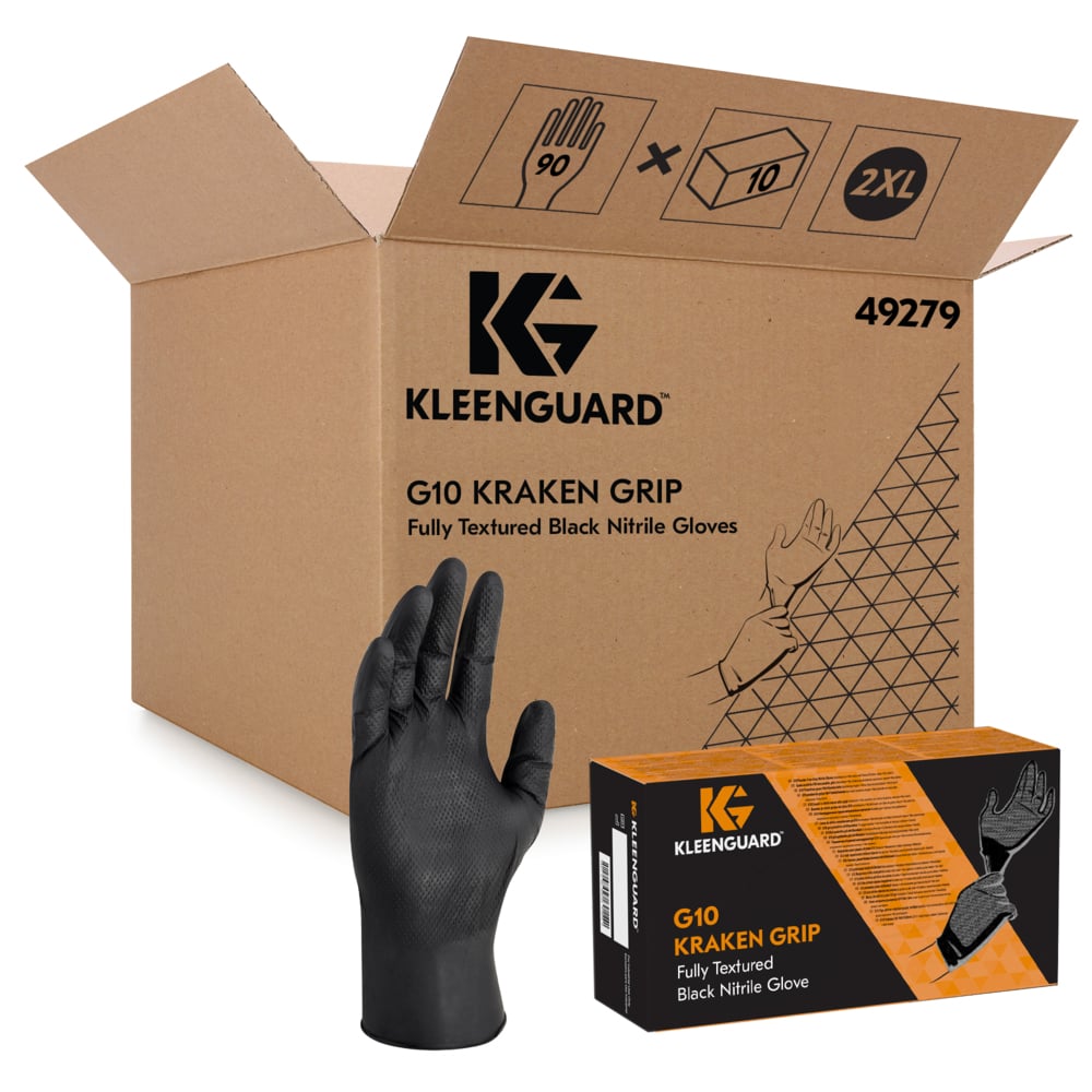 Kleenguard Powder Free Black Nitrile Exam Glove, XX-Large