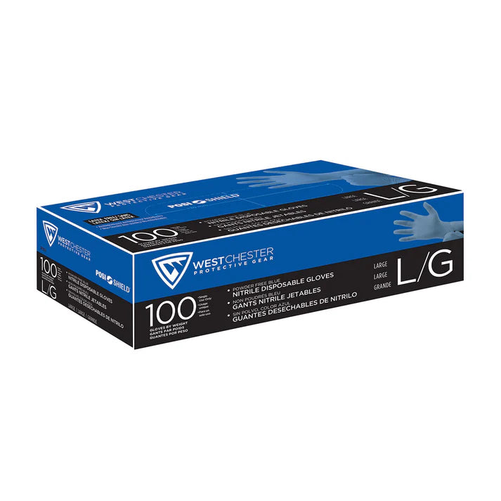 Westchester Powder Free Blue Nitrile Food-Grade Glove, Medium