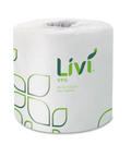 Livi Solaris Toilet Tissue Rolls, 2-ply, White, 500 sheets / roll