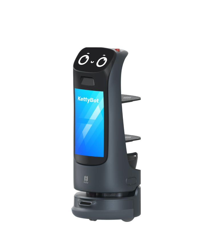 PUDU Robotics KettyBot Pro Delivery & Reception Robot w/ Ad Display